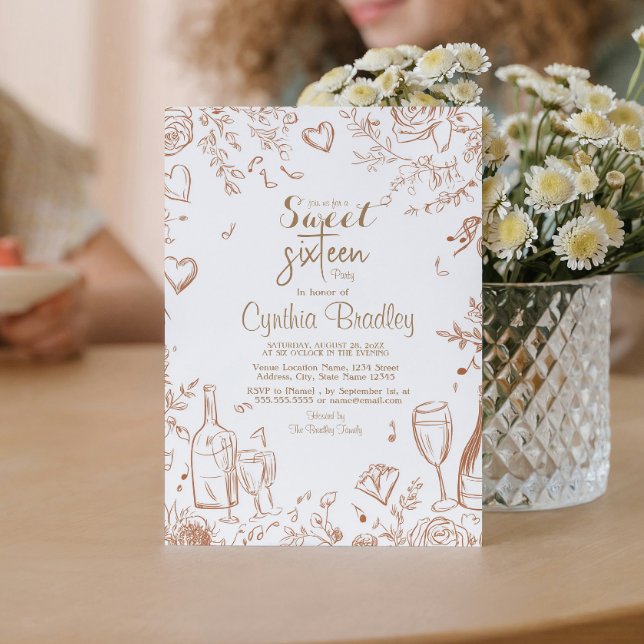Invitación Dulce fiesta de cumpleaños dieciséis (Subido por el creador)