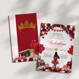 Invitación Dulce fiesta de cumpleaños floral de San Valentín