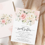 Invitación Dulce fiesta de cumpleaños floral rosa 16<br><div class="desc">Modernas y elegantes invitaciones a fiestas de 16 cumpleaños Sweet. La plantilla que se puede editar fácilmente y el texto reemplazado con sus propios detalles haciendo clic en el botón "Personalizar". Para una mayor personalización, utilice nuestra herramienta de diseño para modificar esta plantilla. CONSEJO: Consulte los otros elementos de cumpleaños...</div>