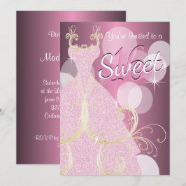Invitación Dulce fiesta de cumpleaños número 16