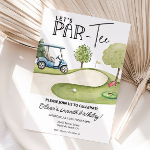 Invitación Dulce Fiesta de Golf de Cumpleaños Par-Tee, cualqu
