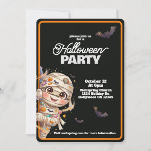 Invitación Dulce Fiesta de Halloween para Familias