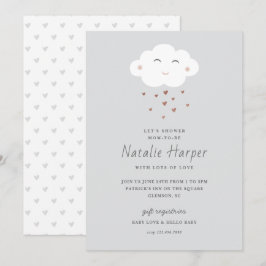 Invitación Dulce Fiesta de Nube para el Bebe