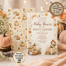 Dulce Fiesta de Shower de Bebé Calabacita de Otoño