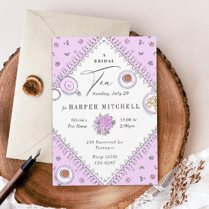 Invitación Dulce Fiesta de té Lavender Ducha de novia