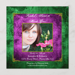 Invitación Dulce fiesta del carnaval de 16 cumpleaños