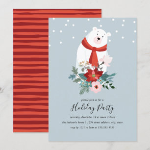 Invitación Dulce Fiesta del Oso Polar de Snow