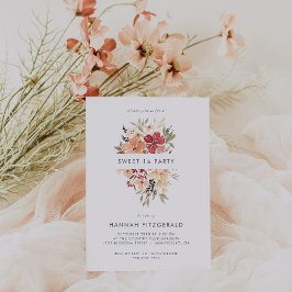 Invitación Dulce floral simple 16 cumpleaños