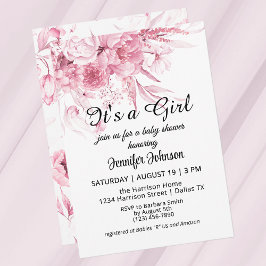 Invitación Dulce florals de época rosa es un Baby Shower Chic