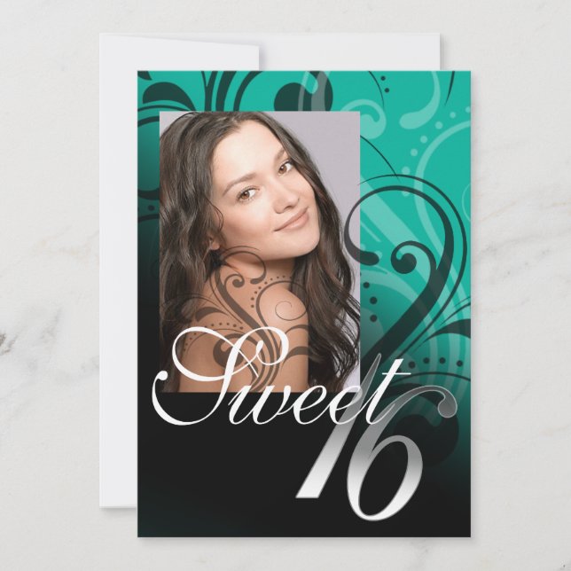 Invitación Dulce foto de fiesta de cumpleaños (Anverso)