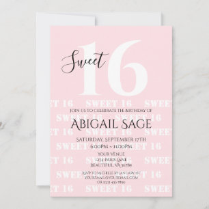 Invitación Dulce Fotos Personalizadas Negrita Rosa Y Blanco D