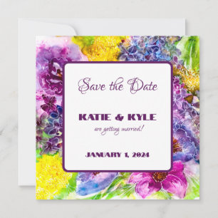 Invitación Dulce Fragilidad Floral para Guardar la Fecha