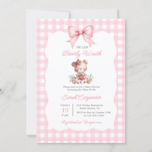 Invitación Dulce Fresa Bebé Niña Shower