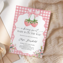 Dulce Fresa de Cuadros para Baby Shower