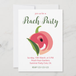 Invitación Dulce Fruta Melocotón Fiesta de Melocotones