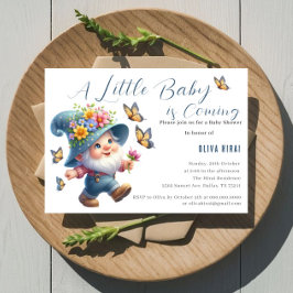 Invitación Dulce Gnomo Feliz con Cumpleaños de Bebé con Marip
