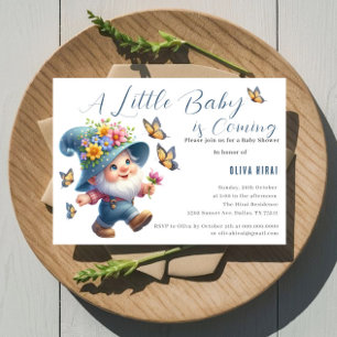 Invitación Dulce Gnomo Feliz con Cumpleaños de Bebé con Marip