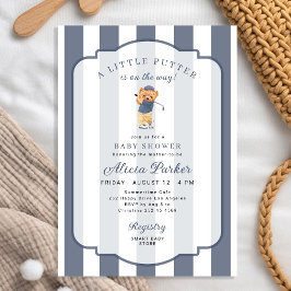 Invitación Dulce golfista en camino chico ducha de bebé