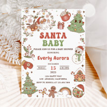 Dulce Groovy Santa Navidad Baby Shower
