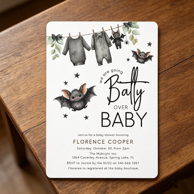 Invitación Dulce Halloween Batty sobre el bebé | Shower de be (Subido por el creador)