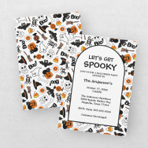 Dulce Halloween espeluznante negro y naranja