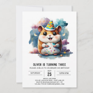 Invitación Dulce Hamster Imprimible Cumpleaños