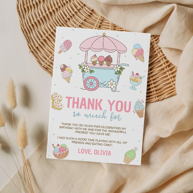 Invitación Dulce Heladería de Cucharadas Agradecimiento (Subido por el creador)