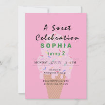 Dulce helado cumpleaños