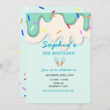 Dulce helado cumpleaños