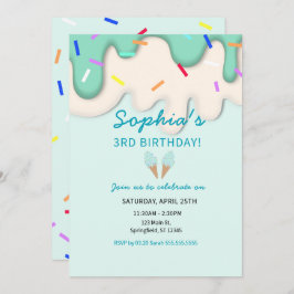 Invitación Dulce helado cumpleaños