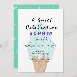 Invitación Dulce helado cumpleaños