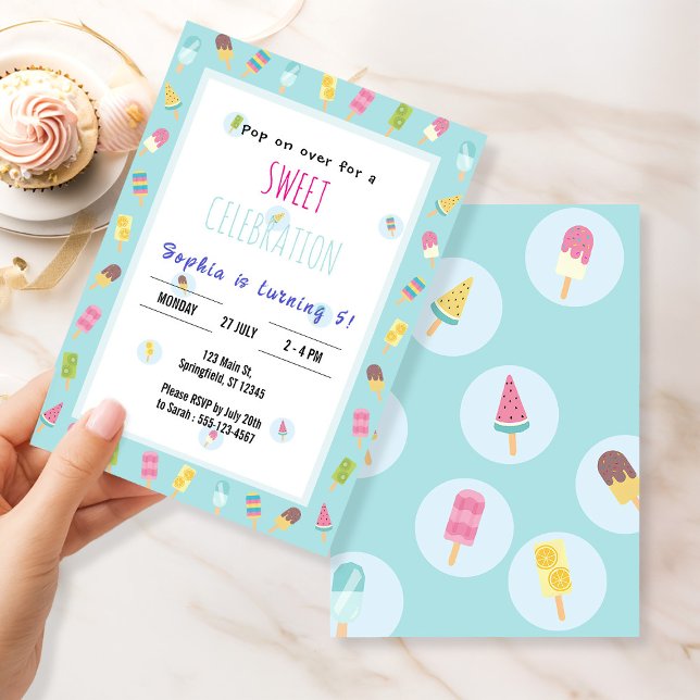 Invitación Dulce helado cumpleaños (Subido por el creador)