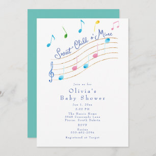 Invitación Dulce hijo de mi Baby Shower musical