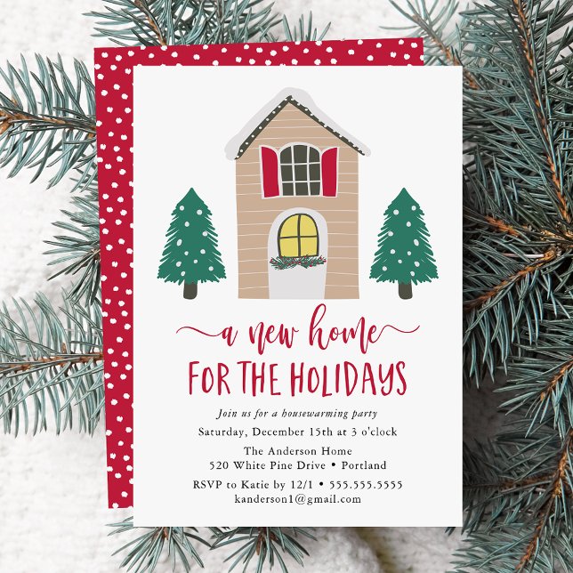 Invitación Dulce Hogar Nuevo Para Las Fiestas De Navidad Casa (Subido por el creador)