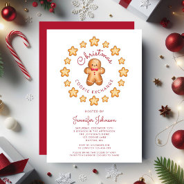 Invitación Dulce Hombre de Jengibre Intercambio de Galletas d