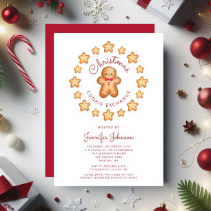 Invitación Dulce Hombre de Jengibre Intercambio de Galletas d