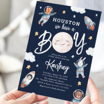 Dulce 'Houston tenemos un Niño' Baby Shower Espaci