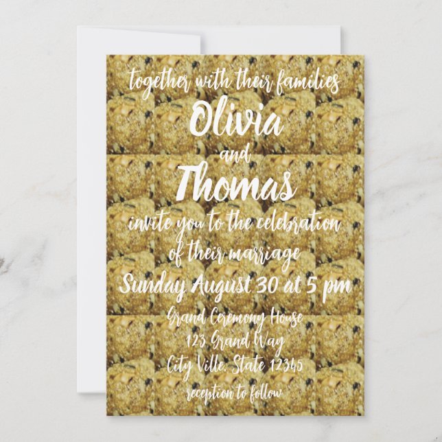 Invitación Dulce indio Sesame Laddu Boda de comida dulce (Anverso)