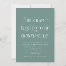 Dulce inteligente y genial baby shower verde