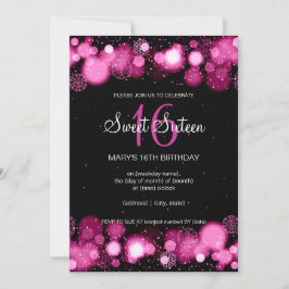 Invitación Dulce invierno Fiesta de cumpleaños Rosa