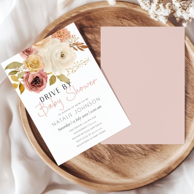 Invitación Dulce lluvia de flores de otoño primavera para bab (Subido por el creador)