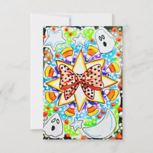 Invitación Dulce maíz de Halloween lindo