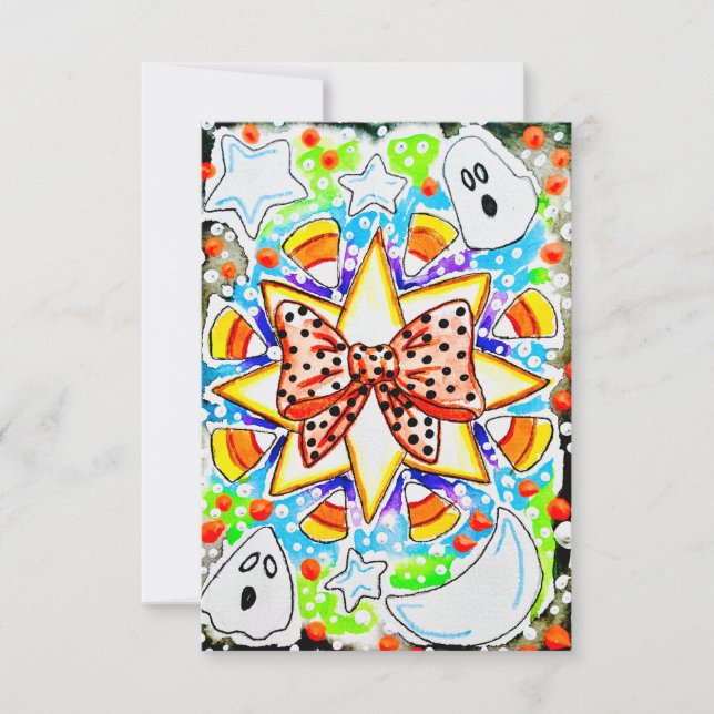 Invitación Dulce maíz de Halloween lindo (Anverso)
