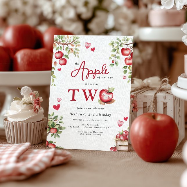 Invitación Dulce Manzana De Nuestros Ojos Cumpleaños 2 (Subido por el creador)
