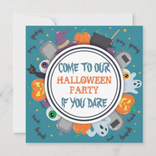 Invitación Dulce marco espeluznante fiesta de Halloween