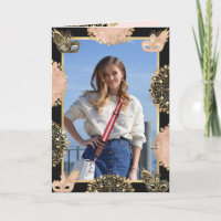 Dulce máscaras de mascarada negra de oro rosado 16