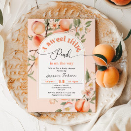 Invitación Dulce melocotón está en camino de la ducha de bebé