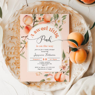Invitación Dulce melocotón está en camino de la ducha de bebé
