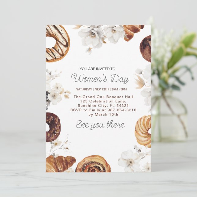 Invitación Dulce mes de historia de brunch en el Día de la Mu (Anverso de pie)