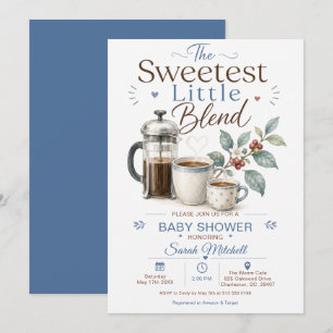 Invitación Dulce Mezcla de Café para Baby Shower